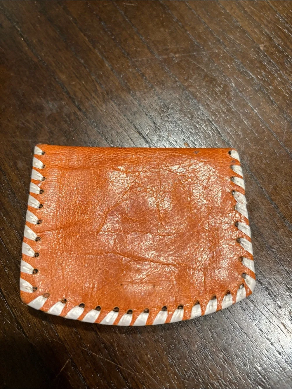 Vintage Tunisian Leather Coin Purse Wallet Camel Palm Tree Souvenir